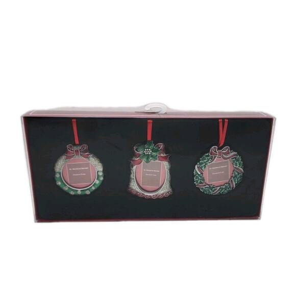 St. Nicholas Square Ornament Frames Set of 3 Kohls S904791 In Original Box - Picture 1 of 11